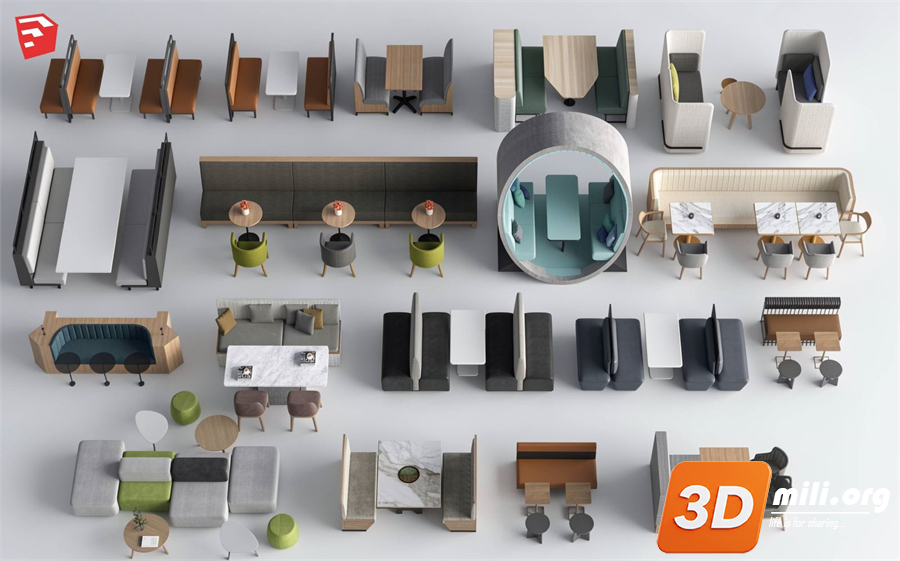 Cafe Furniture Skp Files 